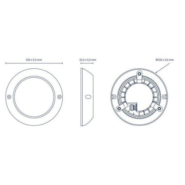 Proyector LED Piscina de Superficie Mini 150mm 1200lm IP68 Blanco | LeonLeds