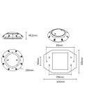 Proyector LED Plano Piscina 25W 1800lm IP68 Blanco | LeonLeds