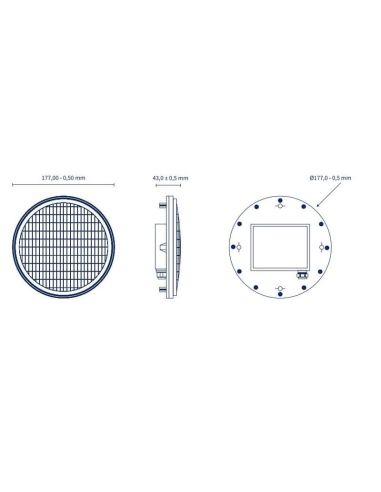 Lâmpada LED para piscina extra plana PAR56 1800lm IP68 Branca | LeonLeds