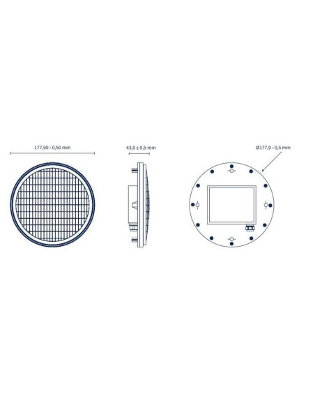 Lâmpada LED para piscina extra plana PAR56 1800lm IP68 Branca | LeonLeds