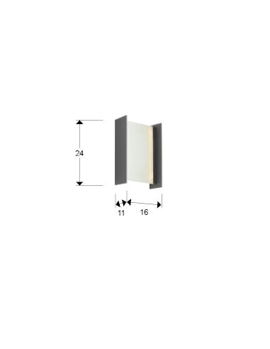 Baliza Exterior LED 30cm Pantalla Cristal MATIA 18W 3000K IP65 | LeonLeds