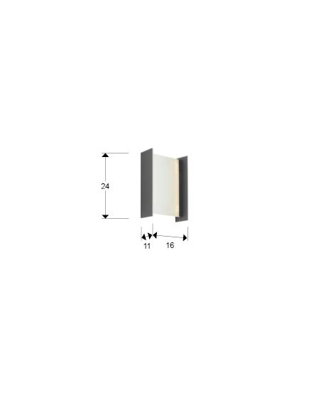 Baliza Exterior LED 30cm Pantalla Cristal MATIA 18W 3000K IP65 | LeonLeds