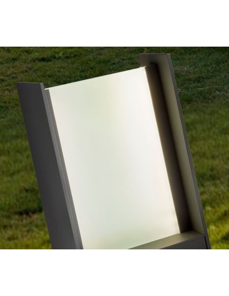 Baliza Exterior LED 30cm Pantalla Cristal MATIA 18W 3000K IP65 | LeonLeds