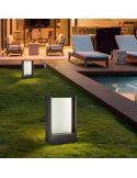 Baliza Exterior LED 30cm Pantalla Cristal MATIA 18W 3000K IP65 | LeonLeds