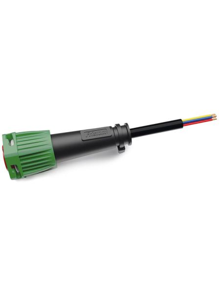Conector Bajonet 6 PIN Verde com cabo Fristom de 1 metro | LeonLeds