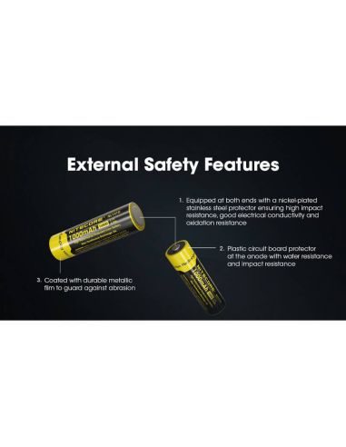 Batterie rechargeable Li-ion Nitecore NL1410 1000 mAh | LeonLeds.com