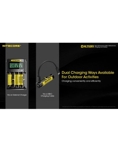 Batería Recargable NL2150RX 21700 5000mAh 3,6 V 21700 USB-C | LeonLeds