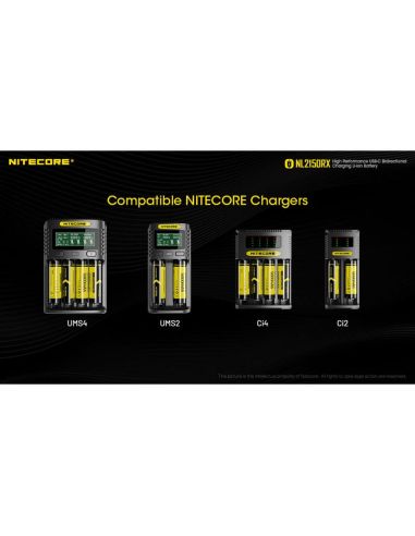 Bateria recarregável NL2150RX 21700 5000mAh 3,6 V 21700 USB-C | LeonLeds