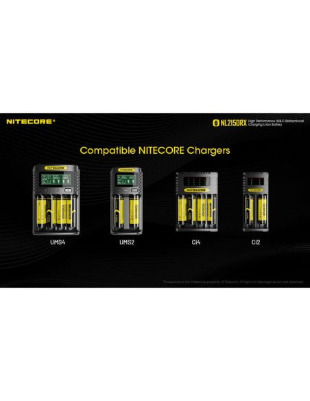 Bateria recarregável NL2150RX 21700 5000mAh 3,6 V 21700 USB-C | LeonLeds