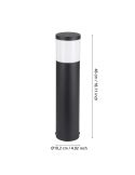 Baliza para Suelo Exterior 9W 45cm BASALGO-Z Conectada IP44 | LeonLeds