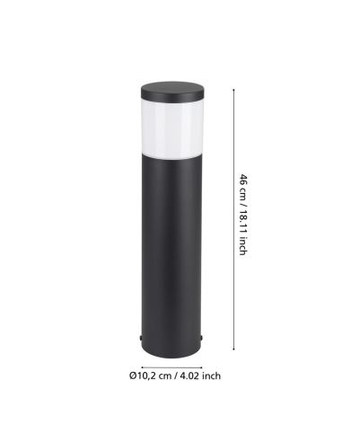 Baliza para Suelo Exterior 9W 45cm BASALGO-Z Conectada IP44 | LeonLeds