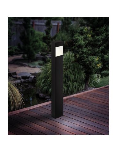 Poste para Exterior LED 10W 87cm MANFRIA 1100lm 3000K IP44 | LeonLeds