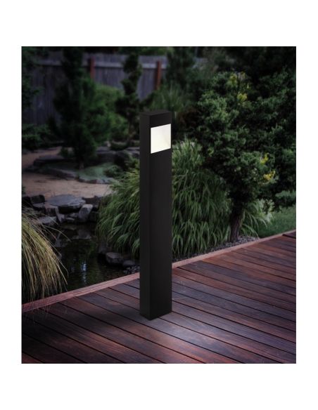 Poste para Exterior LED 10W 87cm MANFRIA 1100lm 3000K IP44 | LeonLeds