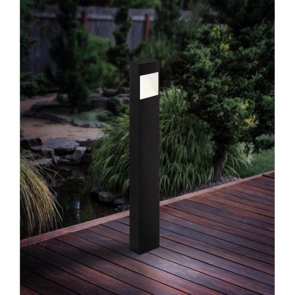 Poste Exterior LED 10W 87cm MANFRIA 1100lm 3000K IP44 | LeonLeds
