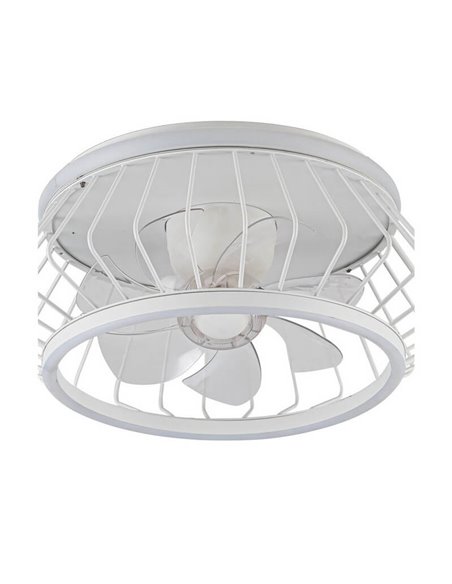 Ventilador Plafón LED COBRA Blanco 50W 4800Lm CCT Dim