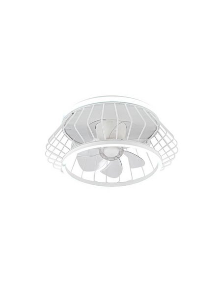 Ventilateur de Plafond LED COBRA Blanc 50W 4800Lm CCT Dim