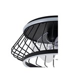 Ventilador Plafón LED COBRA Negro 50W 4800Lm CCT Dim