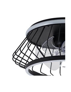Ventilador Plafón LED COBRA Negro 50W 4800Lm CCT Dim 2