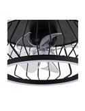 Ventilador Plafón LED COBRA Negro 50W 4800Lm CCT Dim