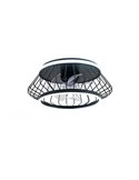 Ventilador Plafón LED COBRA Negro 50W 4800Lm CCT Dim
