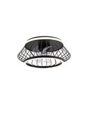 Ventilador Plafón LED COBRA Negro 50W 4800Lm CCT Dim