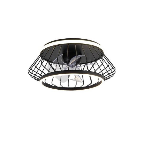 Ventilador Plafón LED COBRA Negro 50W 4800Lm CCT Dim