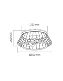 Ventilador Plafón LED COBRA Negro 50W 4800Lm CCT Dim