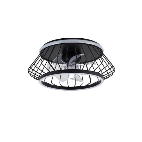 Ventilador Plafón LED COBRA Negro 50W 4800Lm CCT Dim