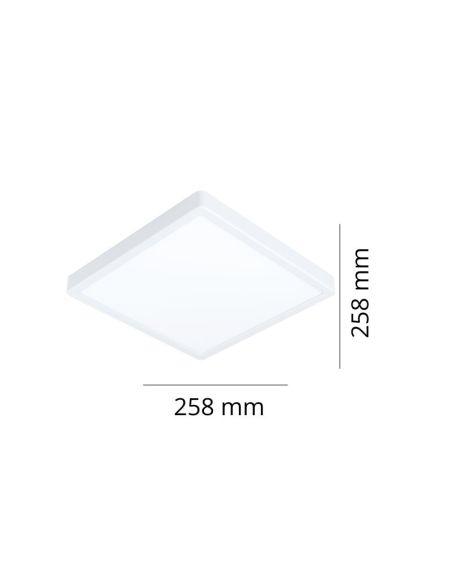 ARGOLIS-Z Plafon LED quadrado para exterior regulável | LeonLeds