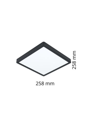 Plafon LED quadrado para exterior ARGOLIS-Z regulável | LeonLeds