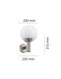 Aplique de Pared Bola Exterior NISIA-Z Conectada 9W IP44 | LeonLeds