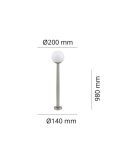 Poste para Exterior Bola NISIA-Z Conectada 9W 806lm IP44 | LeonLeds