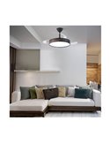 Ventilador de Techo LED con aspas retráctiles ECORO Negro 45W 4400Lm CCT