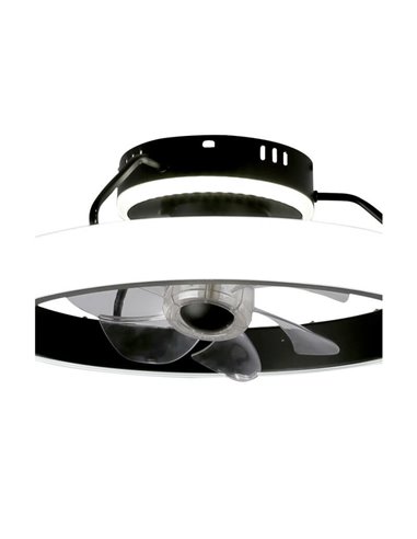 Ventilador Plafón LED DINIROT Negro 50W 4800Lm 3 CCT Dim  (3000/4000/6000K) Dim
