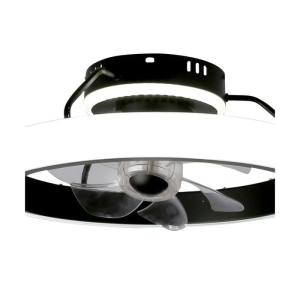 Ventilador Plafón LED DINIROT Negro 50W 4800Lm 3 CCT Dim  (3000/4000/6000K) Dim