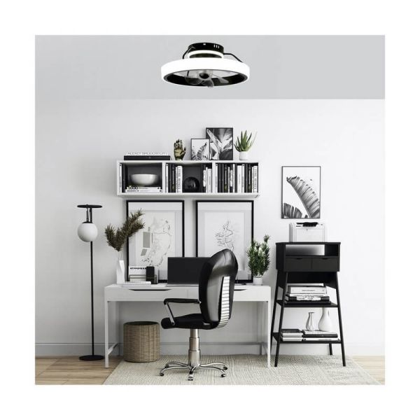 Ventilador Plafón LED DINIROT Negro 50W 4800Lm 3 CCT Dim  (3000/4000/6000K) Dim