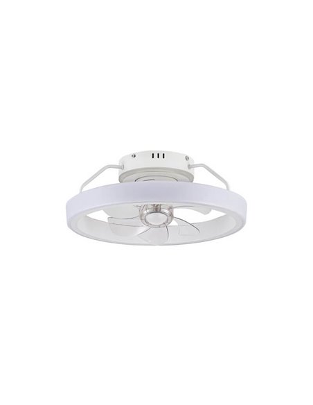 DINIROT Ventilateur de Plafond LED Blanc 50W 4800Lm 3 CCT (3000/4000/6000K) Dim