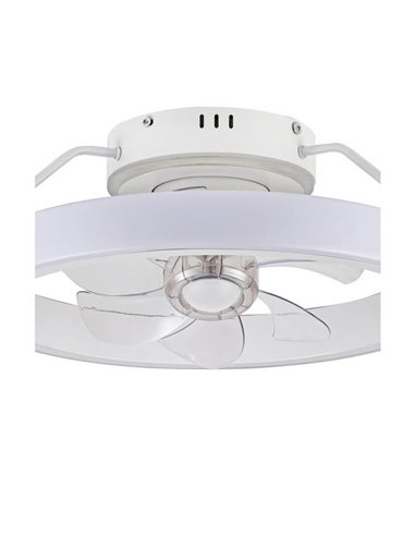 DINIROT Ventilateur de Plafond LED Blanc 50W 4800Lm 3 CCT (3000/4000/6000K) Dim