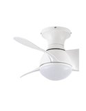 Ventilador pequeño LED EPONA Blanco 20W 2000Lm CCT Dim con mando a distancia