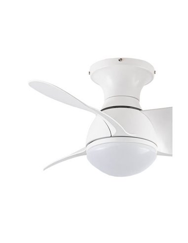 EPONA Ventilador pequeno LED branco 20W 2000Lm CCT Dim com controle remoto