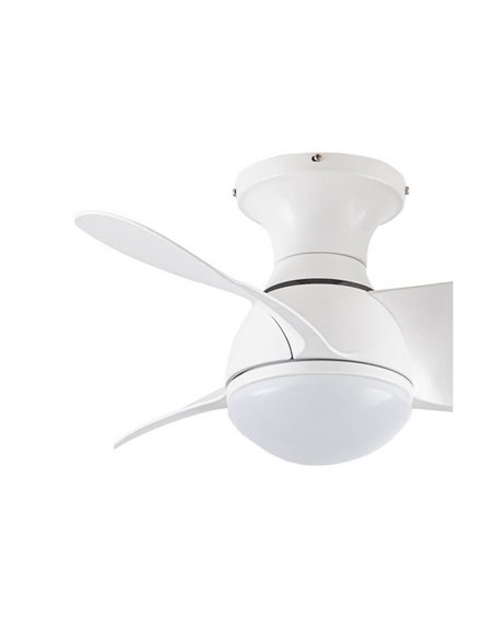EPONA Ventilador pequeno LED branco 20W 2000Lm CCT Dim com controle remoto
