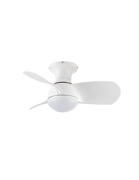 Ventilador pequeño LED EPONA Blanco 20W 2000Lm CCT Dim con mando a distancia