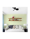 Ventilador LED pequeño EPONA Negro 20W 2000Lm CCT Dim con mando a distancia