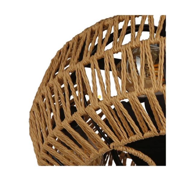 Ventilador de teto natural com luz GREIP em corda de fibra natural 4xE27