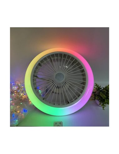 Alto-falante com ventilador de teto LED Iris DC 25W 2200Lm CCT RGB Dim
