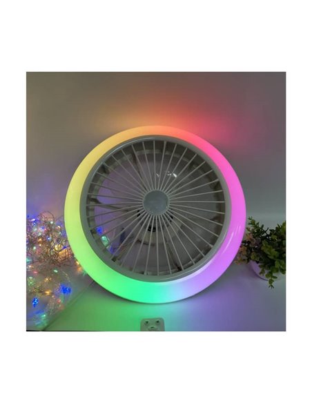Ventilador de Techo LED Iris altavoz DC 25W 2200Lm CCT RGB Dim