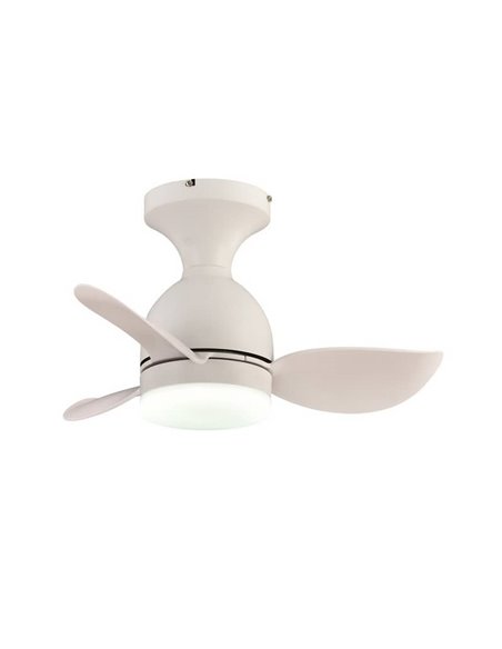 Petit Ventilateur de Plafond LED JULIE Blanc 20W 2000Lm 3 CTT Dimmable