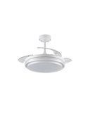 Ventilador de Techo LED aspas retráctiles LANDER Blanco 72W 7920Lm CCT con mando a distancia