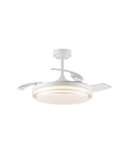 Ventilador de Techo LED aspas retráctiles LANDER Blanco 72W 7920Lm CCT con mando a distancia
