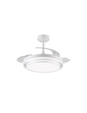 Ventilador de Techo LED aspas retráctiles LANDER Blanco 72W 7920Lm CCT con mando a distancia